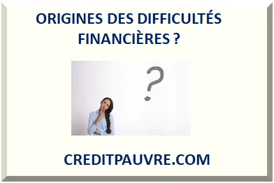 ORIGINES DES DIFFICULTÉS FINANCIÈRES ?