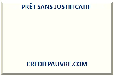 PRÊT SANS JUSTIFICATIF 2026