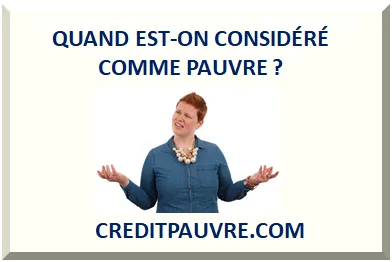 QUAND EST-ON CONSIDÉRÉ COMME PAUVRE EN 2025?
